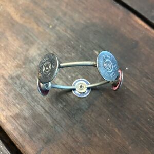 Unique Shotgun Shell Silver Bracelet/Bangle
